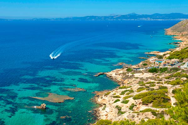 Vista de la costa en Puig de Ros