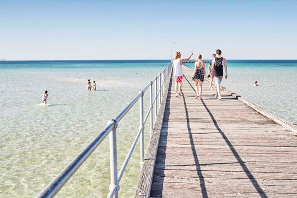 Una de las playas de Rye, en Australia