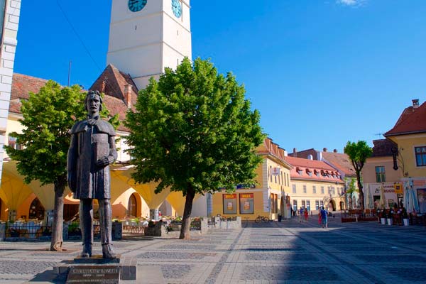 Imagen del centro histórico de Sibiu