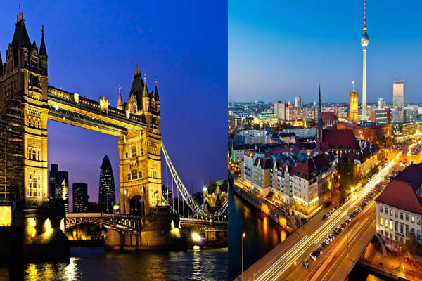 Comparativa para viajar a Londres o a Berlín