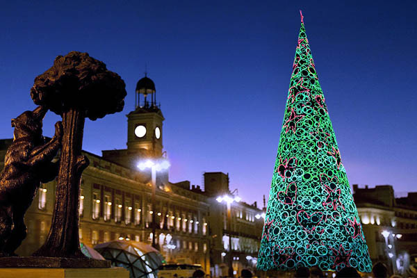 Puerta del Sol de Madrid durante las Navidades