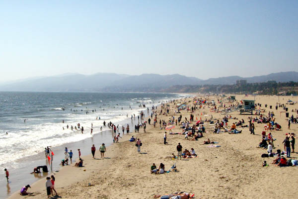 Playa de Santa Mónica en Los Ángeles