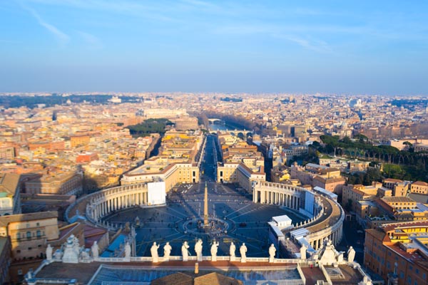 Roma más antigua y clásica vista desde el Vaticano