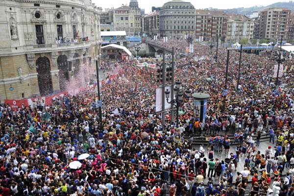 Imagen de Bilbao durante la Semana Grande