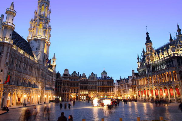 Plaza turística en Bélgica