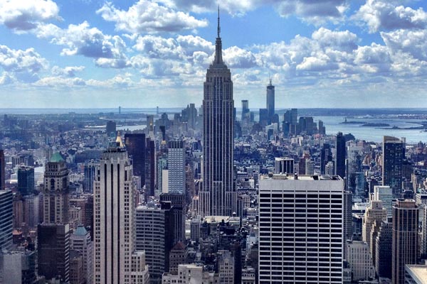 Edificios de la isla de Manhattan en Nueva York