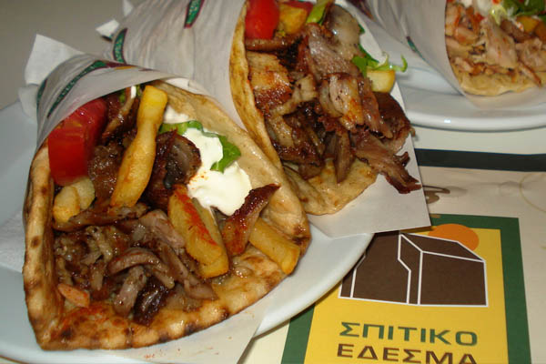 Kebabs típicos de Grecia