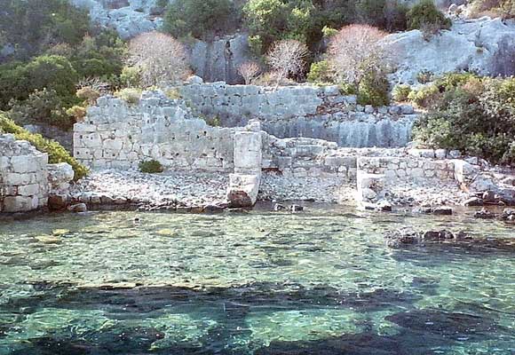 Restos arqueológicos de la Bahía de Kekova