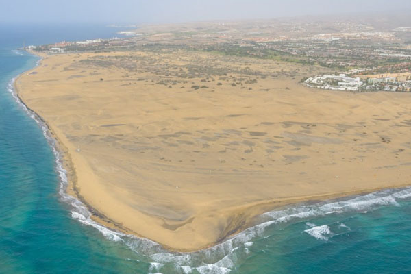 Zona de las dunas y playa de Maspalomas
