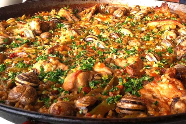 Paella típica de Ibiza