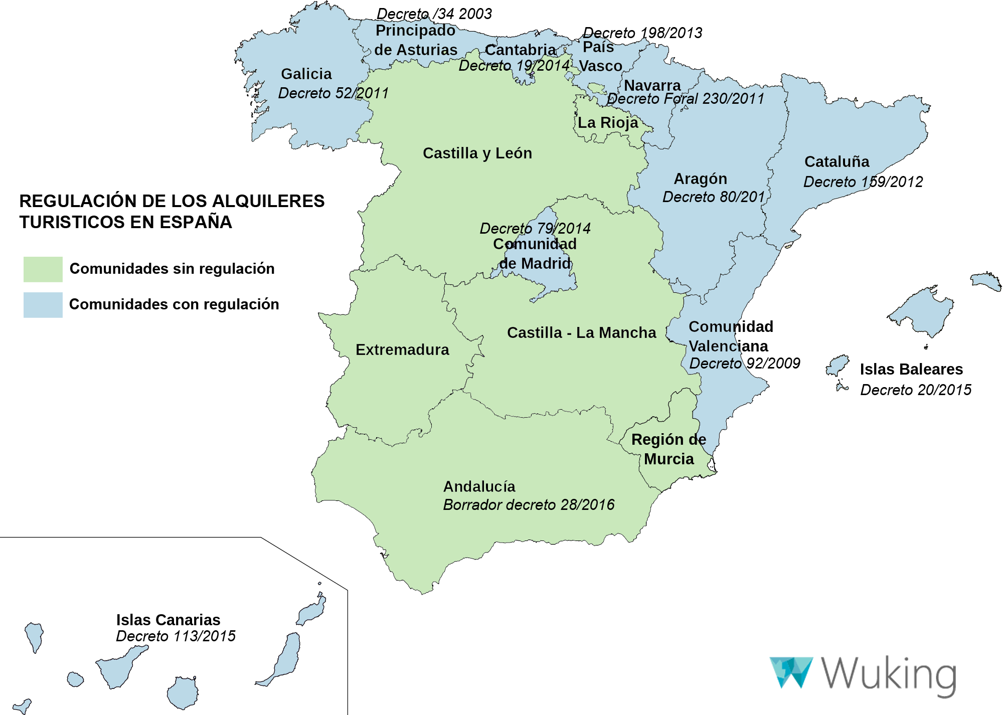 Normativa para los alquileres vacacionales en las comunidades autónomas de España