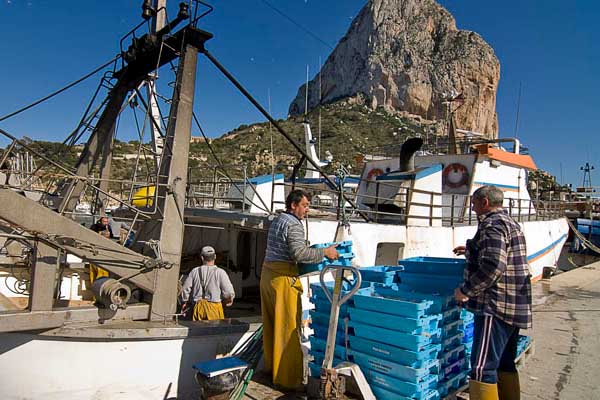 Pescadores en el Puerto de Calpe