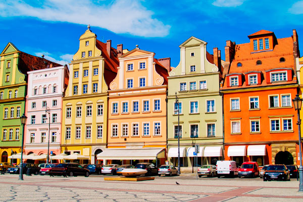 Casas típicas en Wroclaw