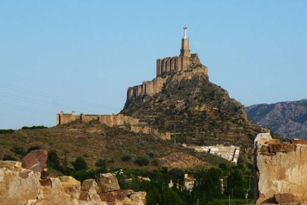 Castillo de Monteagudo en la región de Murcia
