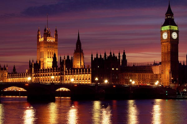 Vista nocturna de Londres