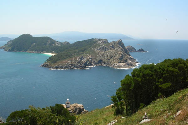 Paisaje de las Rias Baixas en Galicia