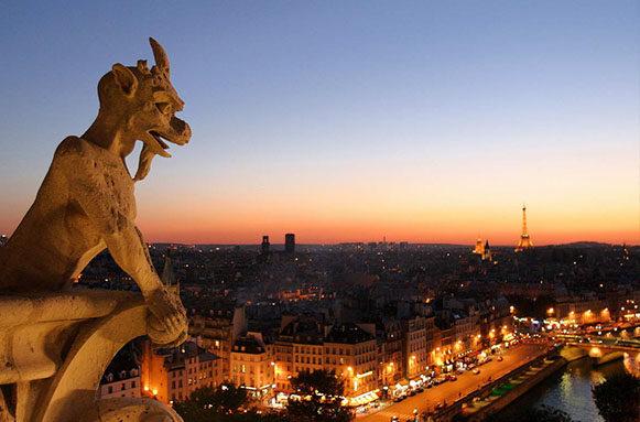 Vista desde una de las gargolas de notre dame