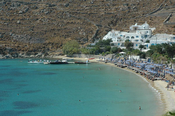 Una de las playas de Mykonos (Mikonos)