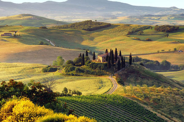 Val d'Orcia en la Toscana